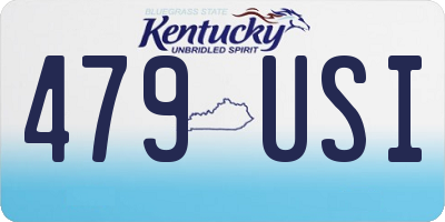 KY license plate 479USI