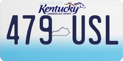 KY license plate 479USL