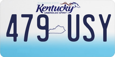 KY license plate 479USY