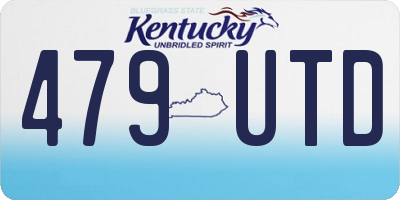 KY license plate 479UTD