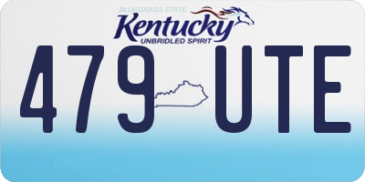 KY license plate 479UTE