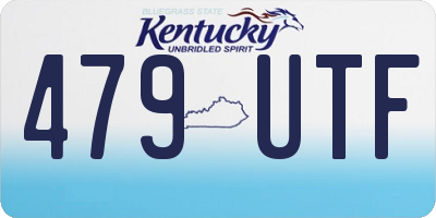KY license plate 479UTF
