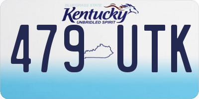 KY license plate 479UTK
