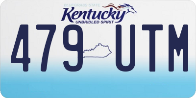 KY license plate 479UTM