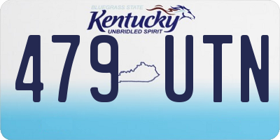 KY license plate 479UTN