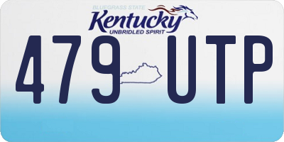 KY license plate 479UTP