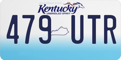 KY license plate 479UTR