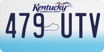 KY license plate 479UTV