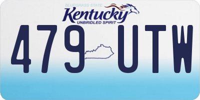 KY license plate 479UTW