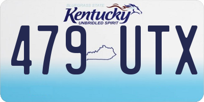 KY license plate 479UTX