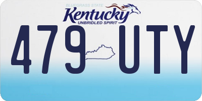 KY license plate 479UTY