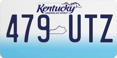 KY license plate 479UTZ