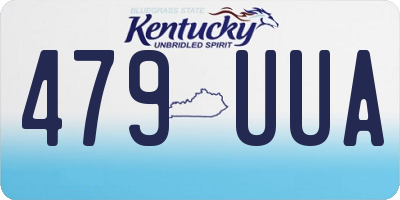 KY license plate 479UUA