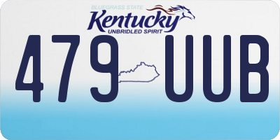 KY license plate 479UUB