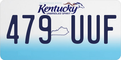 KY license plate 479UUF