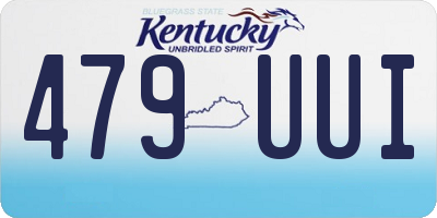 KY license plate 479UUI