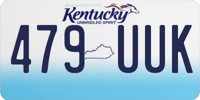 KY license plate 479UUK