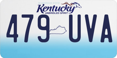 KY license plate 479UVA