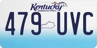 KY license plate 479UVC
