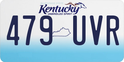 KY license plate 479UVR