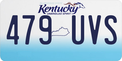KY license plate 479UVS