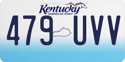 KY license plate 479UVV