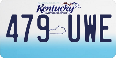 KY license plate 479UWE