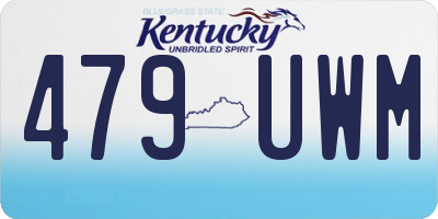 KY license plate 479UWM