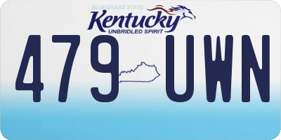KY license plate 479UWN