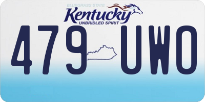 KY license plate 479UWO