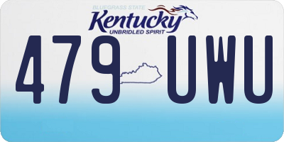 KY license plate 479UWU