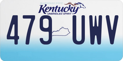 KY license plate 479UWV