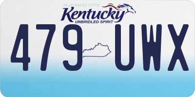 KY license plate 479UWX