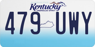 KY license plate 479UWY