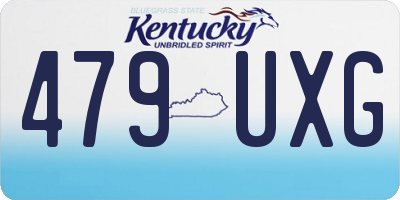 KY license plate 479UXG