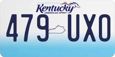 KY license plate 479UXO
