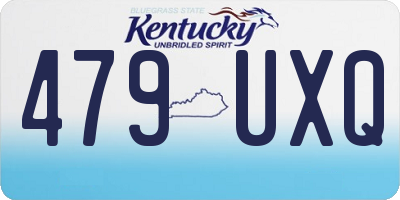 KY license plate 479UXQ