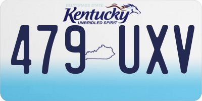 KY license plate 479UXV