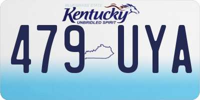 KY license plate 479UYA