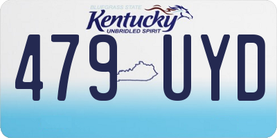 KY license plate 479UYD