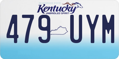 KY license plate 479UYM