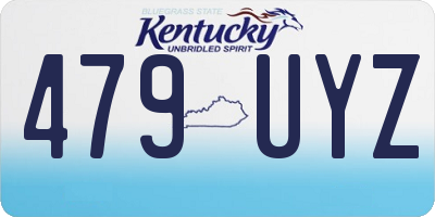 KY license plate 479UYZ