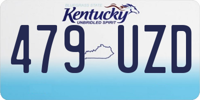 KY license plate 479UZD