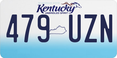 KY license plate 479UZN
