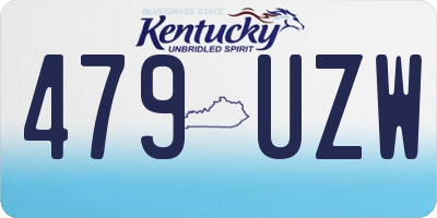 KY license plate 479UZW