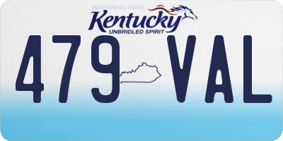 KY license plate 479VAL