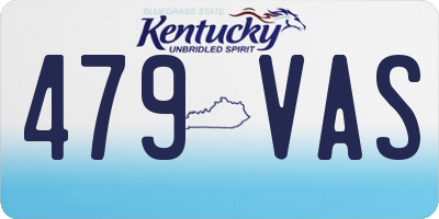 KY license plate 479VAS