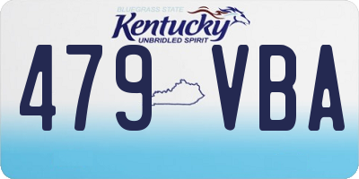 KY license plate 479VBA