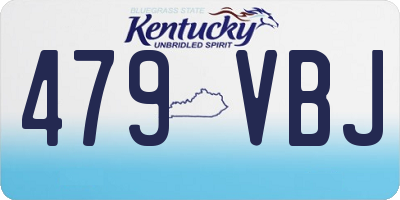 KY license plate 479VBJ