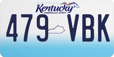 KY license plate 479VBK
